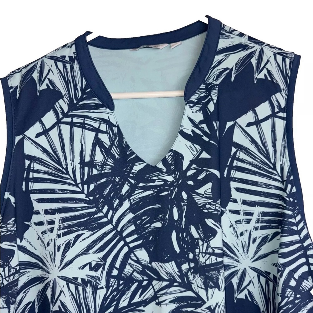 Lady Hagen Women’s 2X-Large Golf Top Sleeveless Polo Blue Silky Stretch 2XL XXL